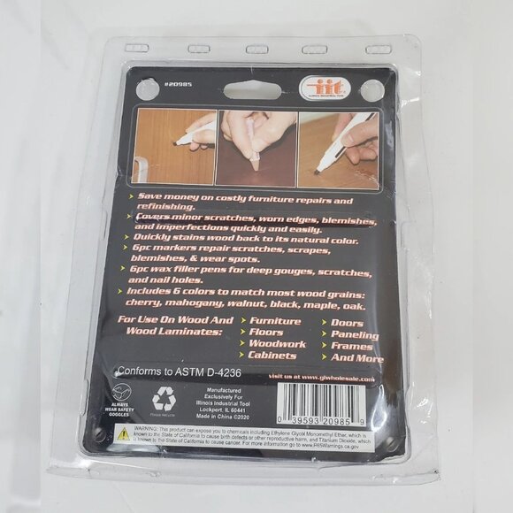 IIT FURNITURE MARKER REPAIR KIT 12 PCS EASY TO USE MULTICOLOR - Picture 3 of 4